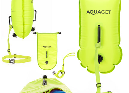 Zwemboei - Voor Openwaterzwemmen - Zwemveiligheidsboei - Incl. drybag /Saferswimmer/Safe swimmer/ 20 Liter +/ Reddingsfluitje -