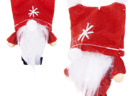 Kerstkabouter -  Kersthanger - Kerstdwerg - Kerstversiering - Rood - 8 cm