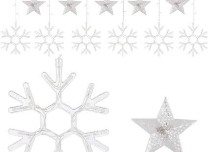 Lichtgordijn | IJspegel Verlichting | Inclusief USB En Afstandsbediening | 150 LED | Multicolor| Sterren | Sneeuwvlokje