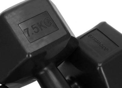 Dumbbell Set - 2 X 7,5 KG - Zwart