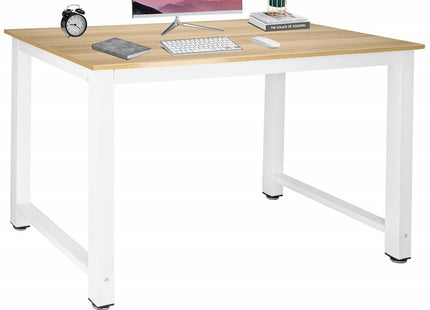 Eettafel | Tafel | 110 x 60 cm | Wit/Naturel Hout