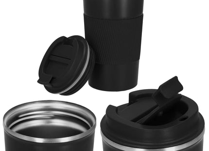 Thermosfles - Thermoskan - 500 ML - RVS - Zwart