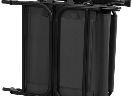 Tuinstoel 2 In 1 |Opvouwbaar | Ligstoel | Verstelbaar | Ergonomische Hoofdsteun | Zwart