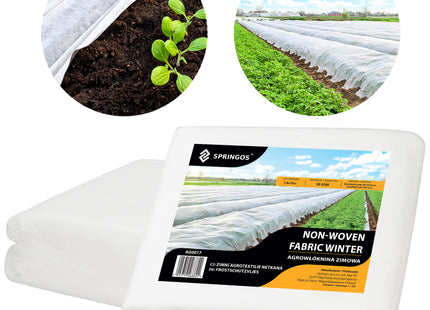 Vliesdoek - Plantenbescherming - 50g/M2 - 10x1.6 M - Wit