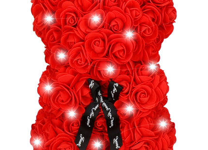 Rozen Beer | Rozenbeer | Rose Bear | Rozen Teddybeer | Liefde | Inclusief Giftbox | Valentijnsdag | 25 x 17 x 16 cm | Rood