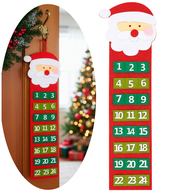 Adventskalender | 24 lades | Vilt | Kerstman