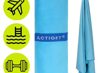 Strandlaken | Badlaken | Strandhanddoek | Microvezel | 180 x 100 cm | Blauw