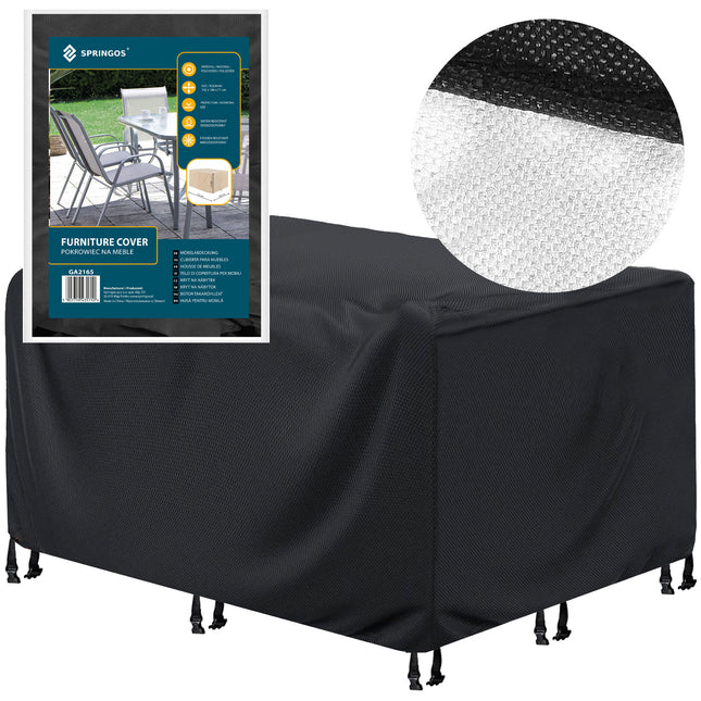 Tuinmeubelhoes - Waterdicht - Hoes - Polyester -  152 x 104 x 71 cm - Zwart