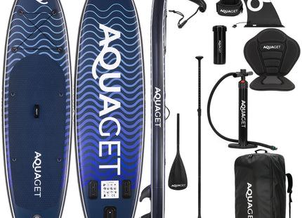 SUP Board - Opblaasbaar Paddle Board - Met Tas - Met Zitje -Inclusief Accessoires - Complete Set - Max. 180KG - 320x84cm - Meerkleurig