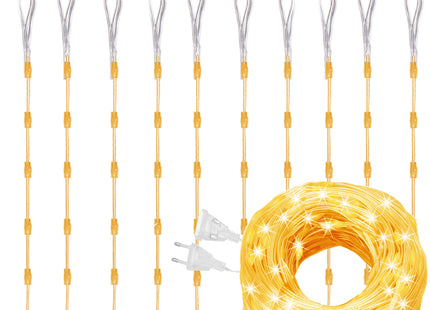 Lichtgordijn | IJspegel Verlichting | Inclusief USB En Afstandsbediening | 300 LED | Warm Wit|  3 M | Inclusief Flitsfunctie
