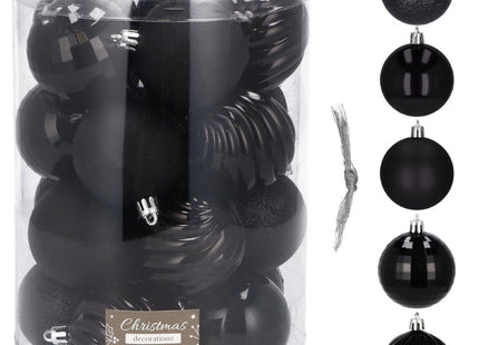 Kerstballen | 20 Stuks | 6 cm | Zwart