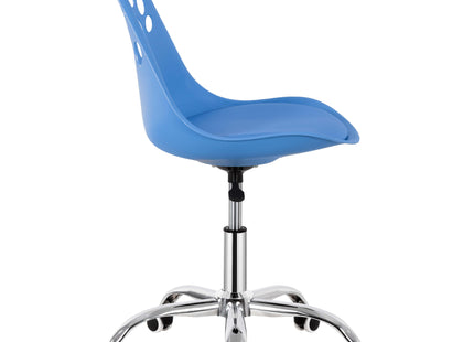 Kinder Bureaustoel - Draaibaar - Metalen Onderstel - Kunststof - Blauw - 120 kg