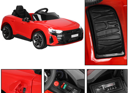 Elektrische AUDI RS E-Tron GT - Elektrische Auto - 12 V Accu - AUX - Aangedreven - Afstandsbediening - Kunststof - Metaal - Zwart - Rood