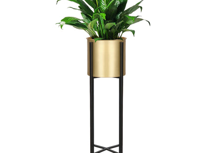 Plantenbak | Plantentafel | Planten Etagère | Metaal Zwart/Goud | 73 cm
