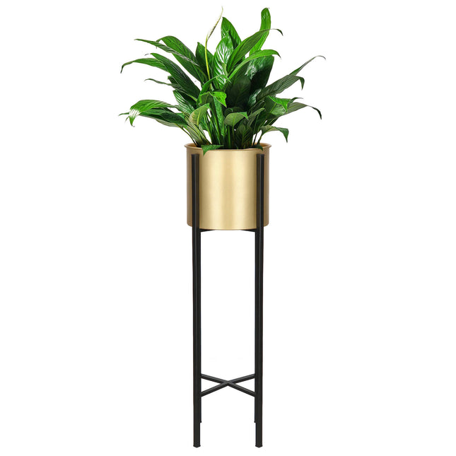 Plantenbak | Plantentafel | Planten Etagère | Metaal Zwart/Goud | 73 cm