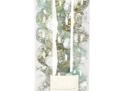Kerstballen | Transparant | 24 Stuks | 5 cm | Groen