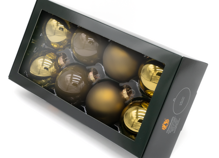 Kerstballen Glas | 8 Stuks | Mix | Glas | Mat | Glans | Ceder