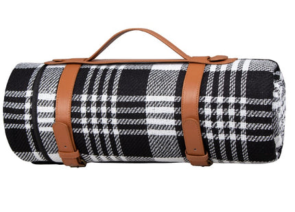 Picknickkleed | Picknickdeken | Buitenkleed | Picknick | 200 x 200 cm | Zwart/Wit