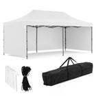 Partytent - 600x300x310xcm - Hoogte Verstelbaar - PVC - Polyester - Harmonica- Frame - Wit