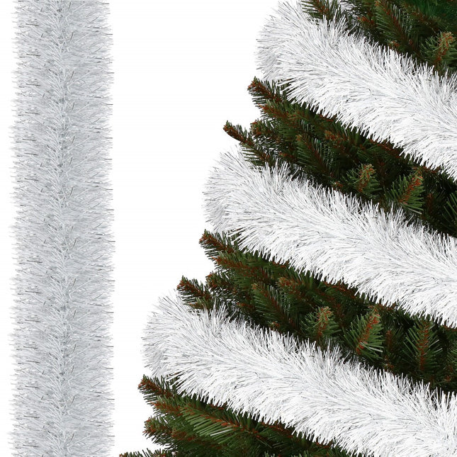 Kerstslinger | Guirlande | 6 m | Zilver/Wit