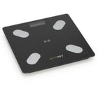 Weegschaal - Badkamerweegschaal -  Bluetooth -  Met Display - Elektronisch - Gehard Glas - 180 KG -  400 lbs -  App - 26 x 26 x 2 cm - Zwart