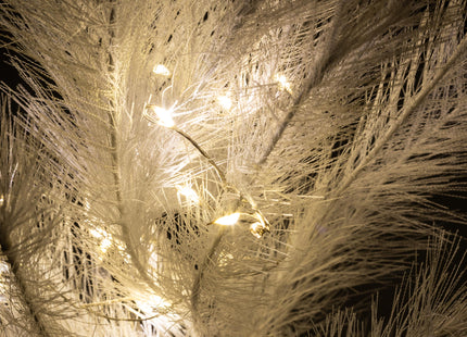 LED Kerstboom 45 cm – Wit – 20 Warm Witte LED Lampjes – USB en Batterijvoeding – Verlichte Decoratieboom met Flexibele Takken