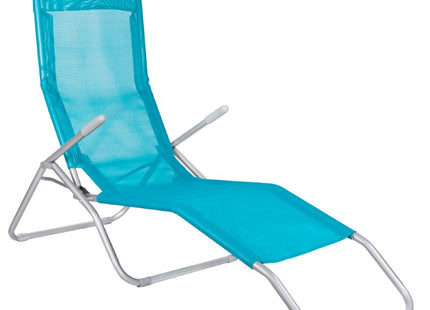 Ligstoel | Ligbed | Verstelbaar | Ergonomische Vorm | Blauw