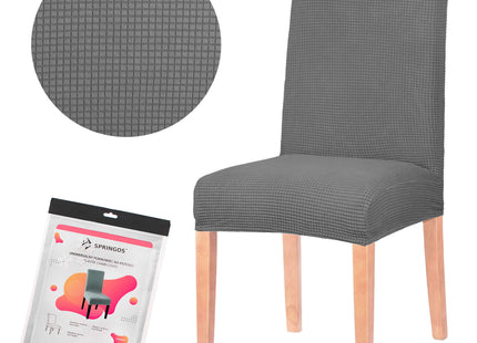 Stoelhoes - Voor Eetkamerstoelen - Met Stretch - Rooster - Grafiet