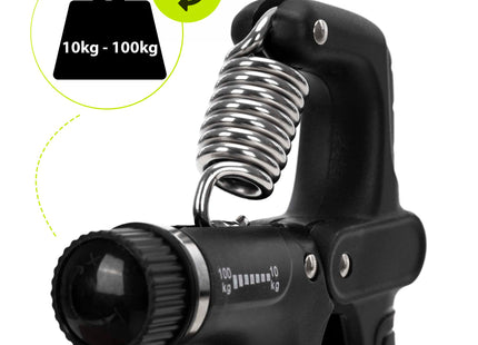 Handtrainer | Handknijper | Zwart | Teller | 10-100 Kg