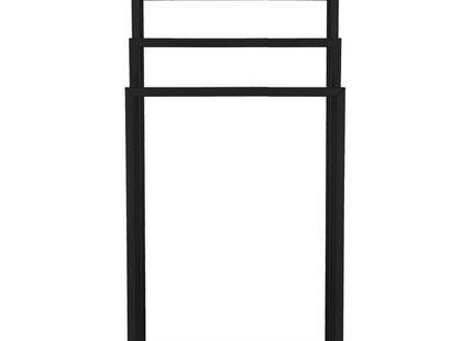 Handdoekrek - Badkamer - Handdoekstang - Handdoekhouder - Vier Armen - Metaal- Zwart