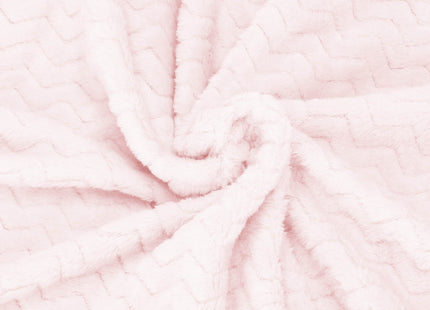 Plaid | Sprei | Bankdeken | Deken | 130 x 180 cm | Pluche | Licht Roze