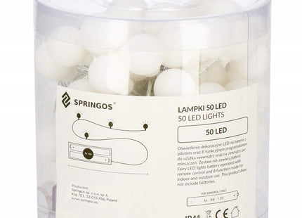 Kerstverlichting | Binnen & Buiten | 7.5 m Inclusief Snoer | Batterij  | 50 LED | Multicolor