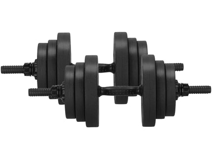 Dumbellset - 20 KG - Halter Verlengstuk - Verstelbaar - Complete Set - Thuis Sporten - Zwart