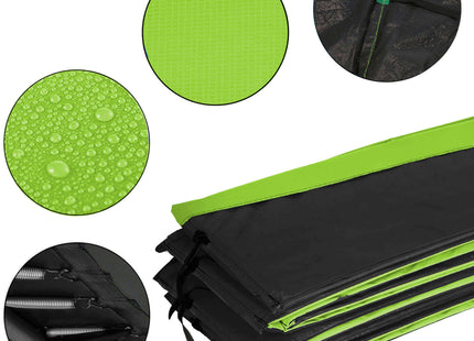 Trampoline Rand | Ø 363-369 cm | Beschermrand Trampoline | Rond | Groen | Zwart