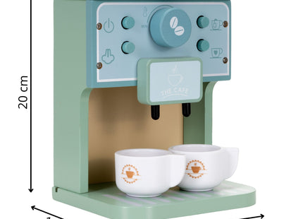 Speelgoedkoffiezetmachine - 8 delig - Veelkleurig - Hout