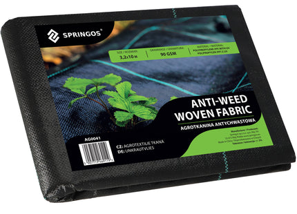 Worteldoek - Anti -Onkruid - Beschermfolie - 90g - 3,2X10 M - Zwart