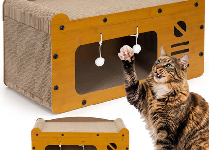 Krabpaal - Voor Katten - Meubelbescherming - 56 x 27,5 x 30 cm - Bruin