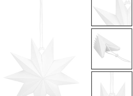 Kerst Ster | Papier | Opvouwbaar | 30 cm | Wit