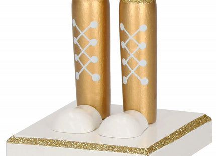 Notenkraker Kerst | 38 cm | Wit/Goud