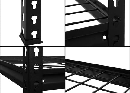 Stellingkast - Opbergrek - 1600 kg Draagkracht - 183 x 150 x 54 cm - Zwart