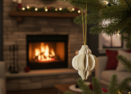 Kersthanger | Opvouwbaar | Wit | 4 cm | 6 Stuk