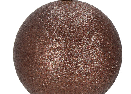 Kerstballen | 6 Stuks | 10 cm | Bruin