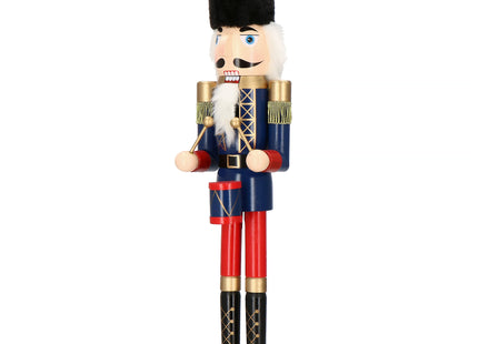 Notenkraker Kerst | 61 cm | Blauw/Rood/Goud/Zwart