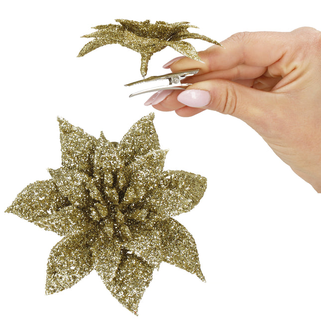 Kerstboomhanger | Met Clip | Ster van Bethlehem | Goud Glitter