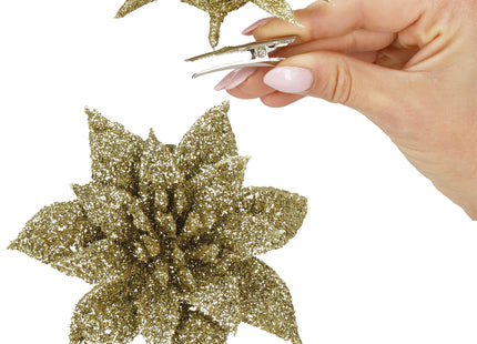 Kerstboomhanger | Met Clip | Ster van Bethlehem | Goud Glitter