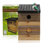 Vogelhuis - Vogelvoederplek - Staand - Bruin - 17 x 17 x 25,5 cm