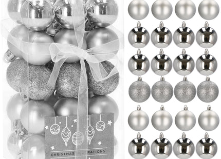 Kerstballen | 30 Stuks | 3 cm | Zilver