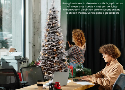 Pop-up Kunstkerstboom | 1 Minute | Snow-Tree | 180 cm | Met Verlichting | Ø 75 | 250 Led