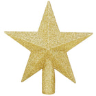 Kerstboom Piek | Ster | 19 cm | Glitter | Goud