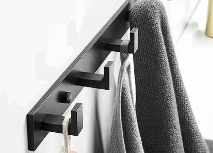 Ophanghaken | Wandhaken | Handdoekhaak | 5 Haken | Zwart